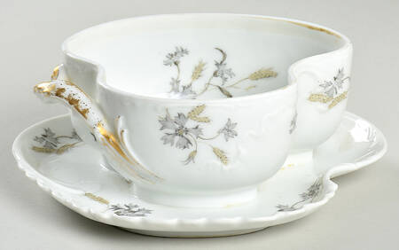 Schleiger 73B Gravy Boat w/Attached Underplate No Lid