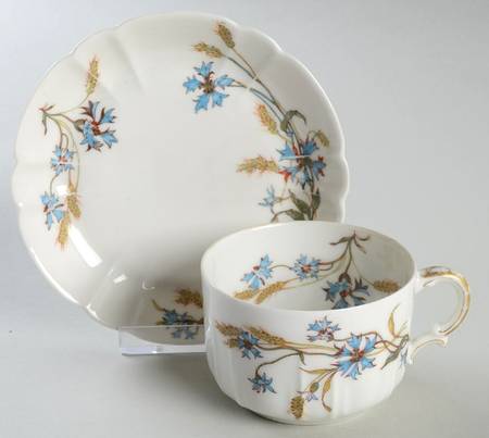 Schleiger 73G Flat Cup & Saucer Set by Haviland