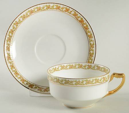 Schleiger 755 Flat Cup & Saucer Set