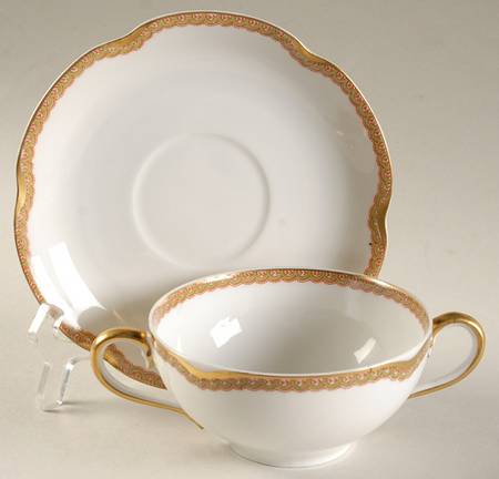 Schleiger 757a Flat Bouillon Cup & Saucer