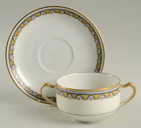 Schleiger 774A Flat Bouillon Cup & Saucer