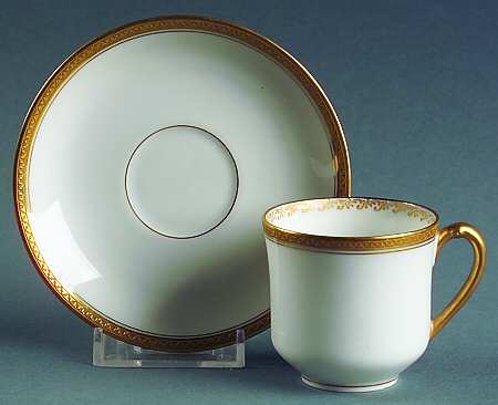 Schleiger 776 Flat Demitasse Cup & Saucer Set
