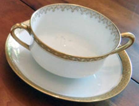 Schleiger 777 Flat Cream Soup Bowl & Saucer Set