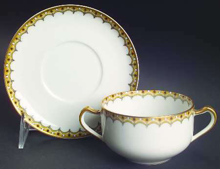 Schleiger 783A Flat Bouillon Cup & Saucer