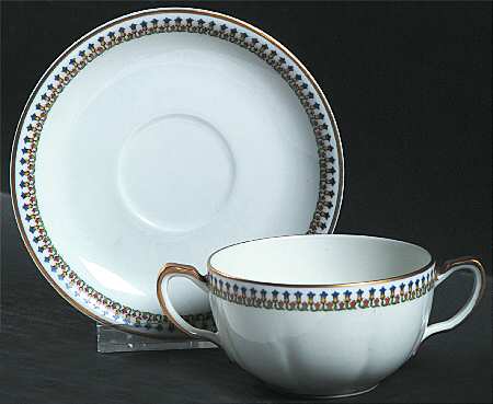 Schleiger 784a Flat Bouillon Cup & Saucer