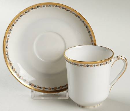 Schleiger 795 Flat Demitasse Cup & Saucer Set