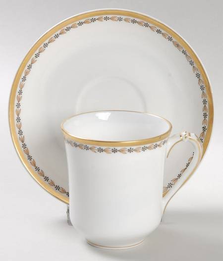 Schleiger 795 Flat Demitasse Cup & Saucer Set