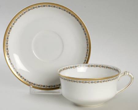 Schleiger 795 Flat Cup & Saucer Set by Haviland