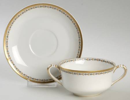 Schleiger 795 Flat Bouillon Cup & Saucer by Haviland