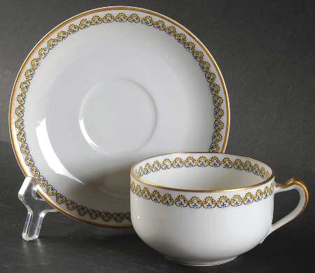Schleiger 796 Flat Cup & Saucer Set