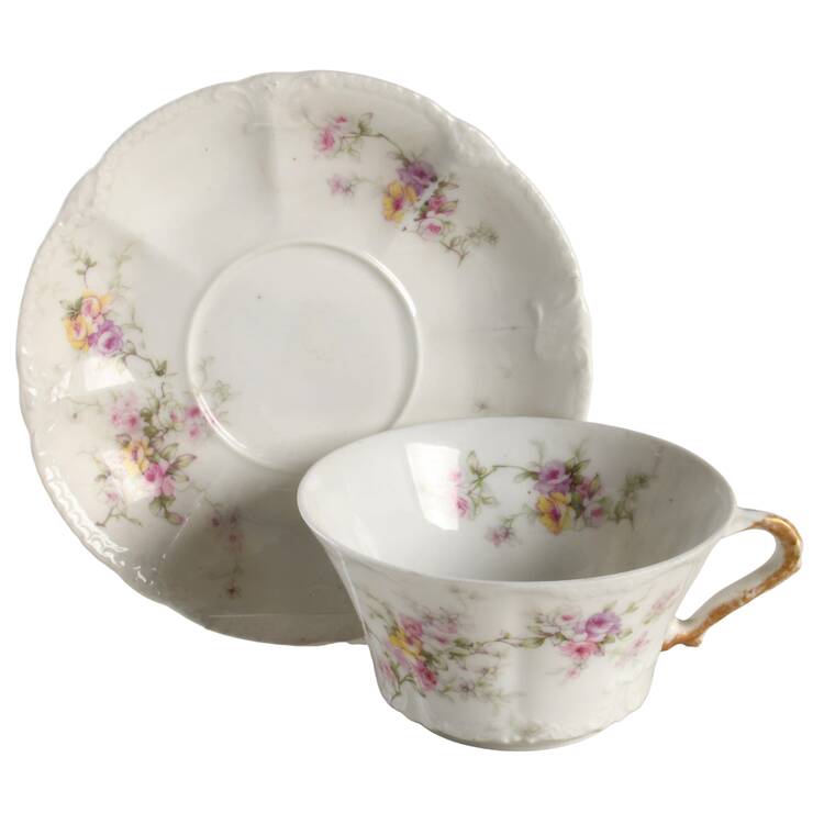 Schleiger 837f Flat Cup & Saucer Set