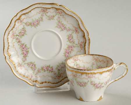 Schleiger 842 Flat Demitasse Cup & Saucer Set