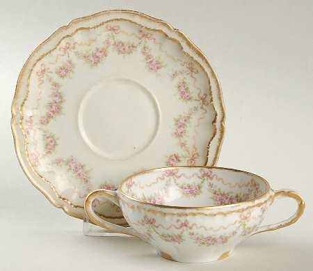 Schleiger 842 Flat Bouillon Cup & Saucer