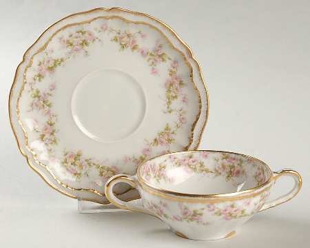 Schleiger 844 Flat Bouillon Cup & Saucer by Haviland