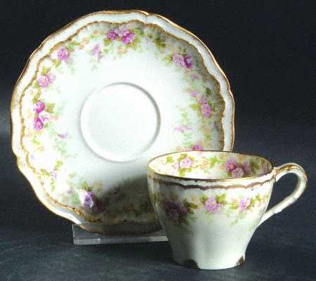 Schleiger 855A Flat Demitasse Cup & Saucer Set