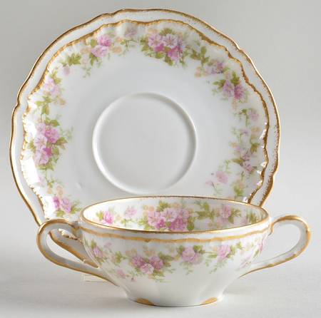 Schleiger 855A Flat Bouillon Cup & Saucer