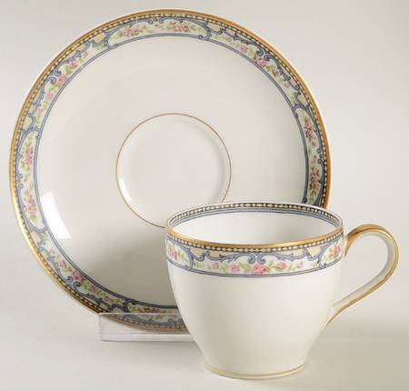 Schleiger 858 Flat Demitasse Cup & Saucer Set