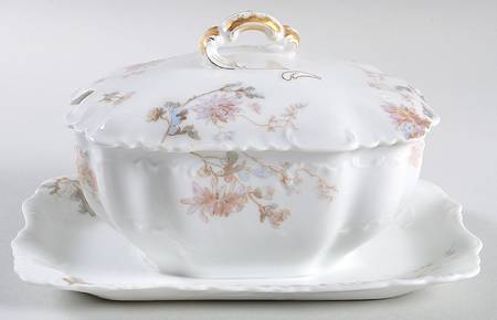 Schleiger 86 Gravy Boat w/Attached Underplate & Lid