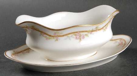Schleiger 861 Gravy Boat with Attached Underplate by Haviland