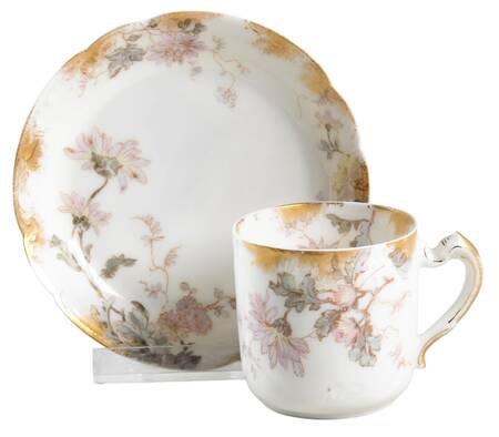 Schleiger 86A Flat Demitasse Cup & Saucer Set