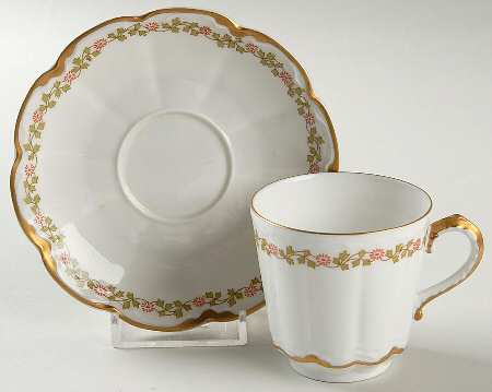 Schleiger 874B Flat Demitasse Cup & Saucer Set