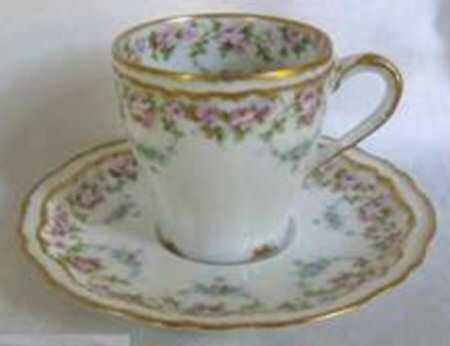 Schleiger 877C Flat Demitasse Cup & Saucer Set