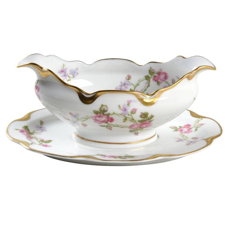Schleiger 87b Gravy Boat with Attached Underplate