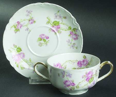 Schleiger 87g Flat Bouillon Cup & Saucer