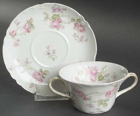 Schleiger 87g Flat Bouillon Cup & Saucer