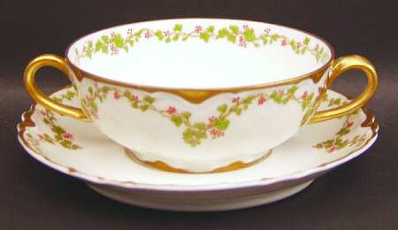 Schleiger 95 Flat Cream Soup Bowl & Saucer Set