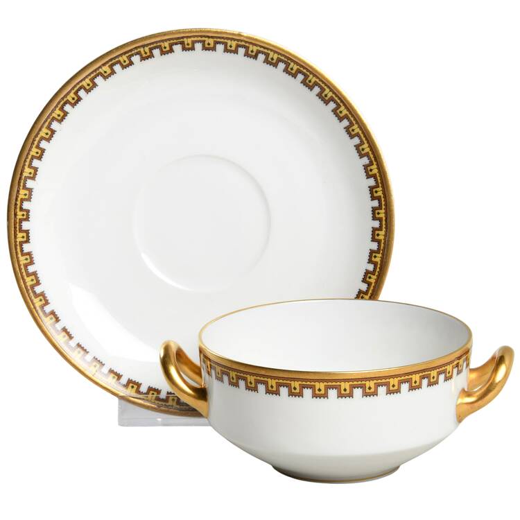 Schleiger 962 Flat Bouillon Cup & Saucer