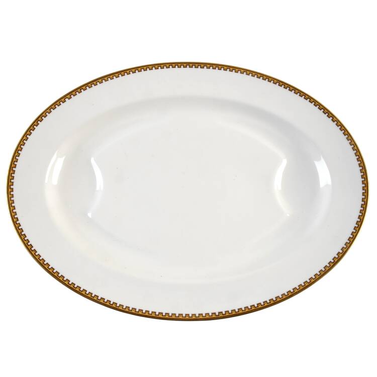 Schleiger 962 18" Oval Serving Platter with Well