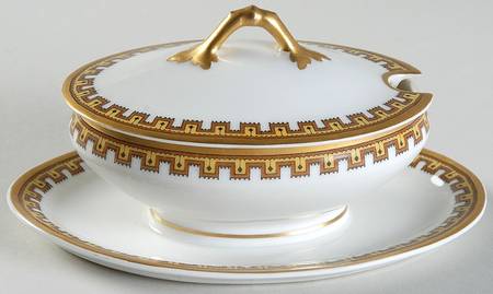 Schleiger 962 Mustard with Lid & Attached Underplate