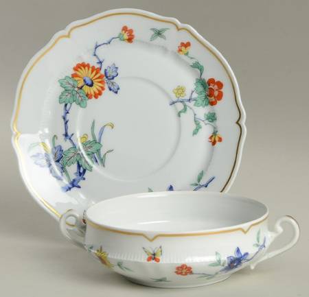 Shalimar Flat Cream Soup Bowl & Saucer Set