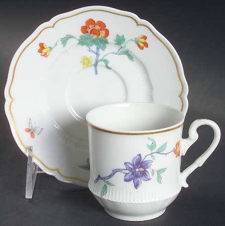 Shalimar Flat Demitasse Cup & Saucer Set