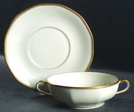 Sheraton (12 Sided) Flat Cream Soup Bowl & Saucer Set