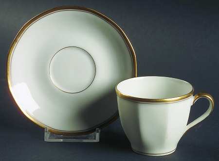 Sheraton (12 Sided) Flat Demitasse Cup & Saucer Set