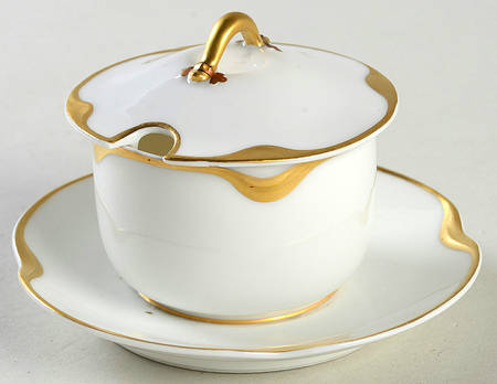 Silver Anniversary Mustard with Lid & Attached Underplate