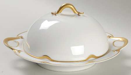 Silver Anniversary Round Covered Butter