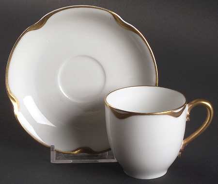 Silver Anniversary Flat Demitasse Cup & Saucer Set