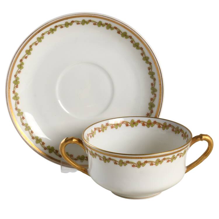 Sonderburg Flat Bouillon Cup & Saucer