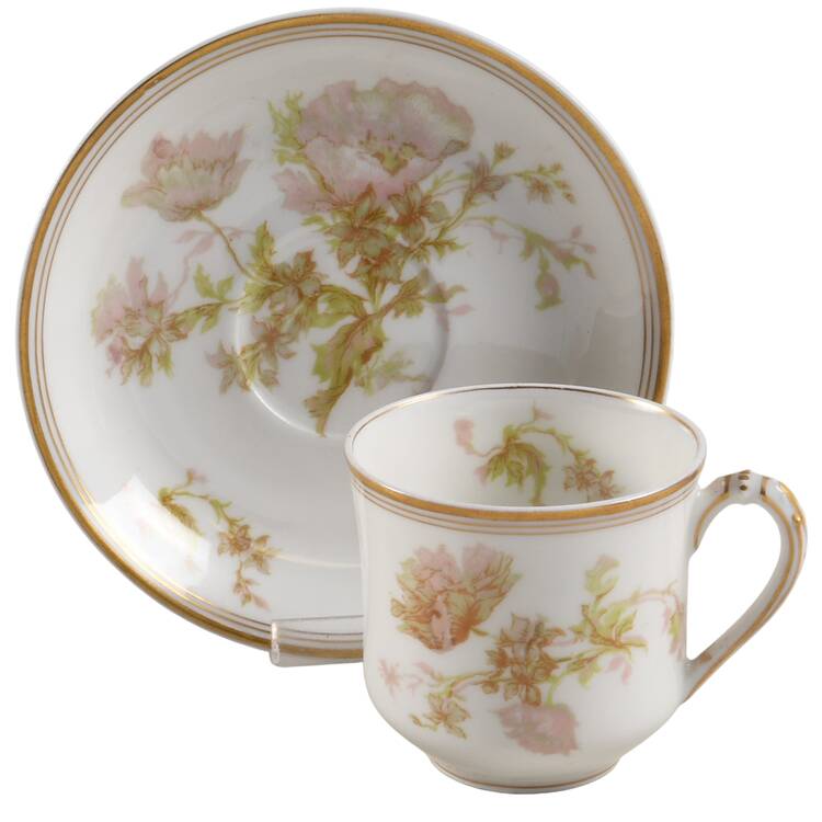 Springtime (France) Flat Demitasse Cup & Saucer Set