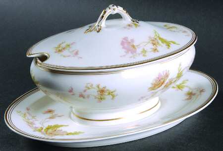 Springtime (France) Gravy Boat w/Attached Underplate & Lid