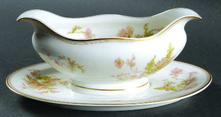 Springtime (France) Gravy Boat with Attached Underplate