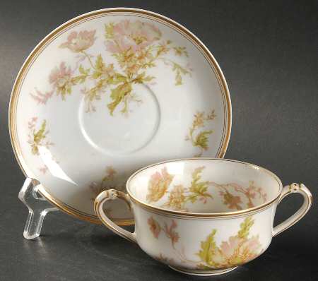 Springtime (France) Flat Bouillon Cup & Saucer