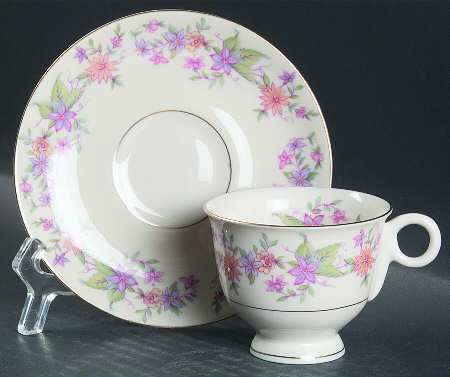 Springtime (New York) Footed Demitasse Cup & Saucer Set