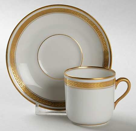 St. George Flat Demitasse Cup & Saucer Set