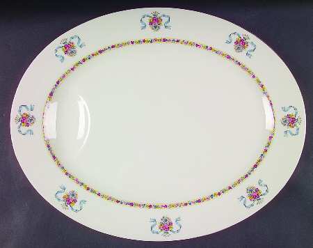 St. Regis Blue 16" Oval Serving Platter
