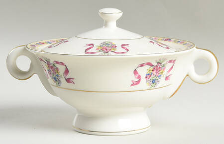 St. Regis Burgundy Sugar Bowl & Lid