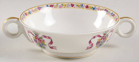 St. Regis Burgundy Footed Cream Soup Bowl